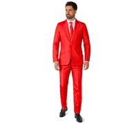 (L (EU 52-54)) Mr. Solid red suit for men Suitmeister