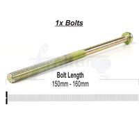 L&F 1X Brass Bolt Part Threaded Rod For Castor Wheels 150mm With M8 Tnut