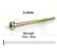 L&F 1X Brass Bolt Part Threaded Rod For Castor Wheels 180mm With M8 Tnut