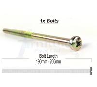 L&F 1X Brass Bolt Part Threaded Rod For Castor Wheels 200mm With M8 Tnut