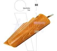 L&F 4 Solid Wood Turned Furniture Legs Replacement Mid Century Angled Retro Feet 220mm High M8 Sofa Golden Oak Stain