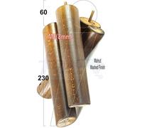 L&F 4 Solid Wood Turned Furniture Legs Replacement Mid Century Angled Retro Feet 230mm High M8 Dark Walnut Washed