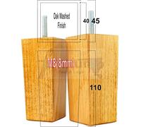 L&F 4X Replacement Furniture Legs Solid Wood 110mm High Sofas Chairs Settee Cabinets Legs M8 Tsp2055
