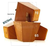 L&F 4X Wood Furniture Legs M10 65mm High Golden Oak Replacement Sofa Feet Stools Chairs Sofas Cabinets Beds Pkc364