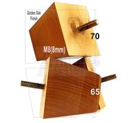 L&F 4X Wood Furniture Legs M8 65mm High Golden Oak Replacement Sofa Feet Stools Chairs Sofas Cabinets Beds Pkc364
