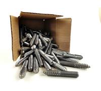 L&F 50X M8 60mm Wood To Metal Screws Furniture Dowels Double Ended Fixing Bolts Thread Screw Stud Hanger Bolt