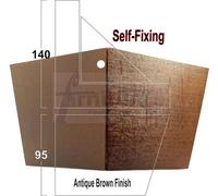 L&F Antique Brown Wood Corner Feet 95mm High Replacement Furniture Sofa Legs Self Fixing Chairs Cabinets Beds Etc Pkc300