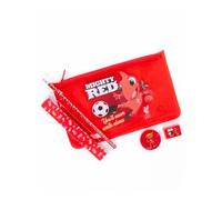 L.F.C. Liverpool FC Mighty Red School Stationery Set, 6-Piece Kit with Pencil Case, Ruler, Sharpener, Eraser, Official Football Club Merchandise