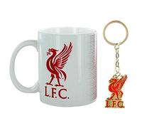 L.F.C Official Liverpool Football Crest Ceramic 11oz Mug & Crest Keyring Gift Set