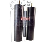 L&F Turned Wood Legs Black Stain 230mm High Set Of 4 Replacement Furniture Bun Feet Settee Chairs Sofas Footstools M8 Pkc148