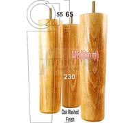 L&F Turned Wood Legs Oak Wash 230mm High Set Of 4 Replacement Furniture Bun Feet Settee Chairs Sofas Footstools M8 Pkc148