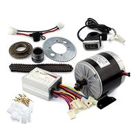 L-faster 24V36V 350W Motor Kit Electric Gokart Engine System With Gas Pedal Electric Child Bike Conversion Kit DIY Electric 4-wheels Cart (24V thumb kit)