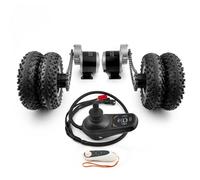 L-faster Dual 24V 350W Motor Wider 8 Inch Off-Road Wheel Kit with Joystick Controller for Beach Cart Wheelchair Bike (24V350W Max 9kph)