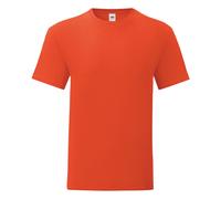 (L, Flame Orange) Fruit Of The Loom Mens Iconic T-Shirt