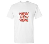 (L) Floral Happy Chinese New Year Cute White Men T Shirt Tee Top