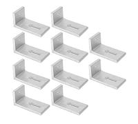 L Foot Solar Mount Bracket Heavy Duty Aluminum Alloy Roof PV Panel Mounting Kit for Photovoltaic System Installation 10PCS Set