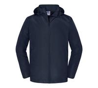 (L, French Navy) Russell Mens Essential Waterproof Hooded Jacket