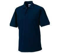 Polycotton Pique Hardwearing Polo Shirt Russell Navy L