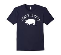 (L) Funny Pig T-shirt for BBQ Lovers and Pork Butt Eaters-Father's Day