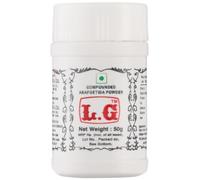L.G Compounded Asafoetida Powder, Hing Powder, Enhancer Ground Spice, Asafoetida Spice for Cooking with Unique smell & Flavour, Indian Origin, Multiple Pack-50gram (PACK OF 1)