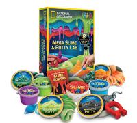L GEOGRAPHIC Mega Slime & Putty Lab Kit - 4 Slimes & 4 Putties Including Magnetic For Boys & Girls Sensory Toy & Science Kit (Amazon Exclusive)