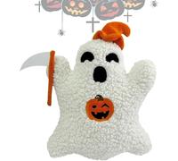 (L) Ghost Plush Pillow - Ghost Decorative Stuffed Pillows,Cute Ghost Plush Pillow, Soft White Ghost Stuffed Halloween Funny Room Decor