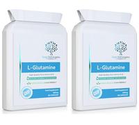 L-Glutamine 500mg 90 Capsules - Pure Amino Acid with no fillers or Binders - Suitable for Vegetarians and Vegans - Exclusively Manufactured in The UK (Pack of 2)