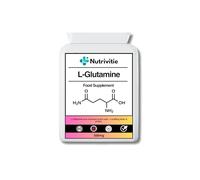 L-Glutamine 500mg - 90 Vegan Capsules | Pure Amino Acid Supplement for Gut Health, Muscle Recovery & Immune Support | Non-GMO, High Strength Glutamine | UK Made