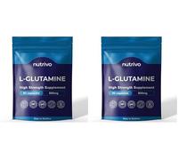 L-Glutamine 800mg Capsules | 90 Capsules Per Pouch | L-Glutamine Nutritional Supplements | Supports Muscle and Gut Health | Good Alternative to Powder and Tablets | Vegan & UK Made (Pack of 2)