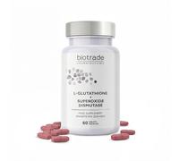 L-Glutathione + Superoxide Dismutase Tablets - Glutathione Capsules Antioxidant Complex for Skin Health, Cellular Protection and Cleanse, Biotrade Intensive Glutathione Supplement, 60 Tablet