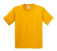 (L, Gold) Gildan Youth Unisex Heavy Cotton T-Shirt