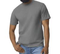 (L, Graphite Heather) Gildan Mens Midweight Soft Touch T-Shirt