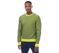 (L, Green) Boss Mens Kapoko Knitted Cotton Sweatshirt