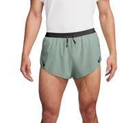 Nike Mens Aero 2 in 1 Running Shorts - Green - L - Green - 88% Polyester/12% Elastane