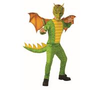(L, Green) Rubies Childrens/Kids Deluxe Dragon Costume Set