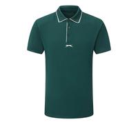 (L, Green) Slazenger Mens Performance Regular Short-Sleeved Polo Shirt