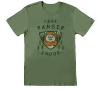 (L, Green) Star Wars Unisex Adult Endor Park Ranger T-Shirt