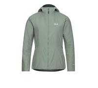 (L, Green Zinnia) Jack Wolfskin Womens Trail Light Hybrid Windbreaker