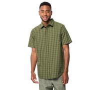 (L, Greenwood Checks) Jack Wolfskin Mens Hot Springs Checked Organic Cotton Casual Shirt
