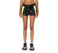 (L, Grey/Black) Diesel Womens/Ladies AWWB Lillian Mini Shorts