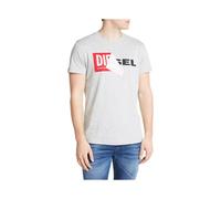 (L, Grey) DIESEL T DIEGO QA Mens T Shirt Casual Cotton Tee