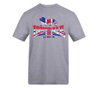 (L, Grey) Lonsdale Mens Union Jack T-Shirt