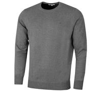(L, Grey Marl) Calvin Klein Golf Mens 2021 Round Neck Tour Durable Comfort Sweater