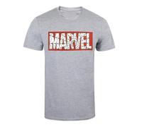 (L, Grey Marl) Marvel Mens Web T-Shirt