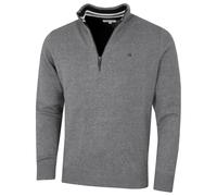 (L, Grey Marl Sport) Calvin Klein Mens 2021 Knit Cotton 1/2 Zip Golf CK Top Sweater