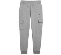 (L, Grey) Puma Mens Fleece Logo Cargo Trousers