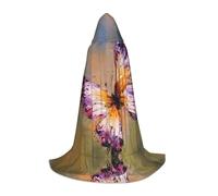 L Halloween Hooded Cape â€“ Unisex Adult Embroidery Colorful Butterfly Print Costume Cape â€“ Perfect for Cosplay, Party, Carnival