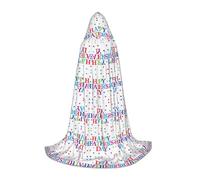 L Halloween Hooded Cape â€“ Unisex Adult Stars and Happy Fathers Day Print Costume Cape â€“ Perfect for Cosplay, Party, Carnival