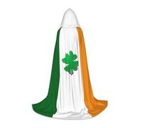 L Halloween Hooded Cape - Unisex Irish Flag Full Print Costume for Parties, Carnivals, and Comic Exhibitions