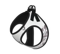 L Harness Floral Graphite Print Vest for Small Dogs and Cats | Light Puppy Breathable Mesh Reflective Training Walking Adjustable Circumference Cat Comfort